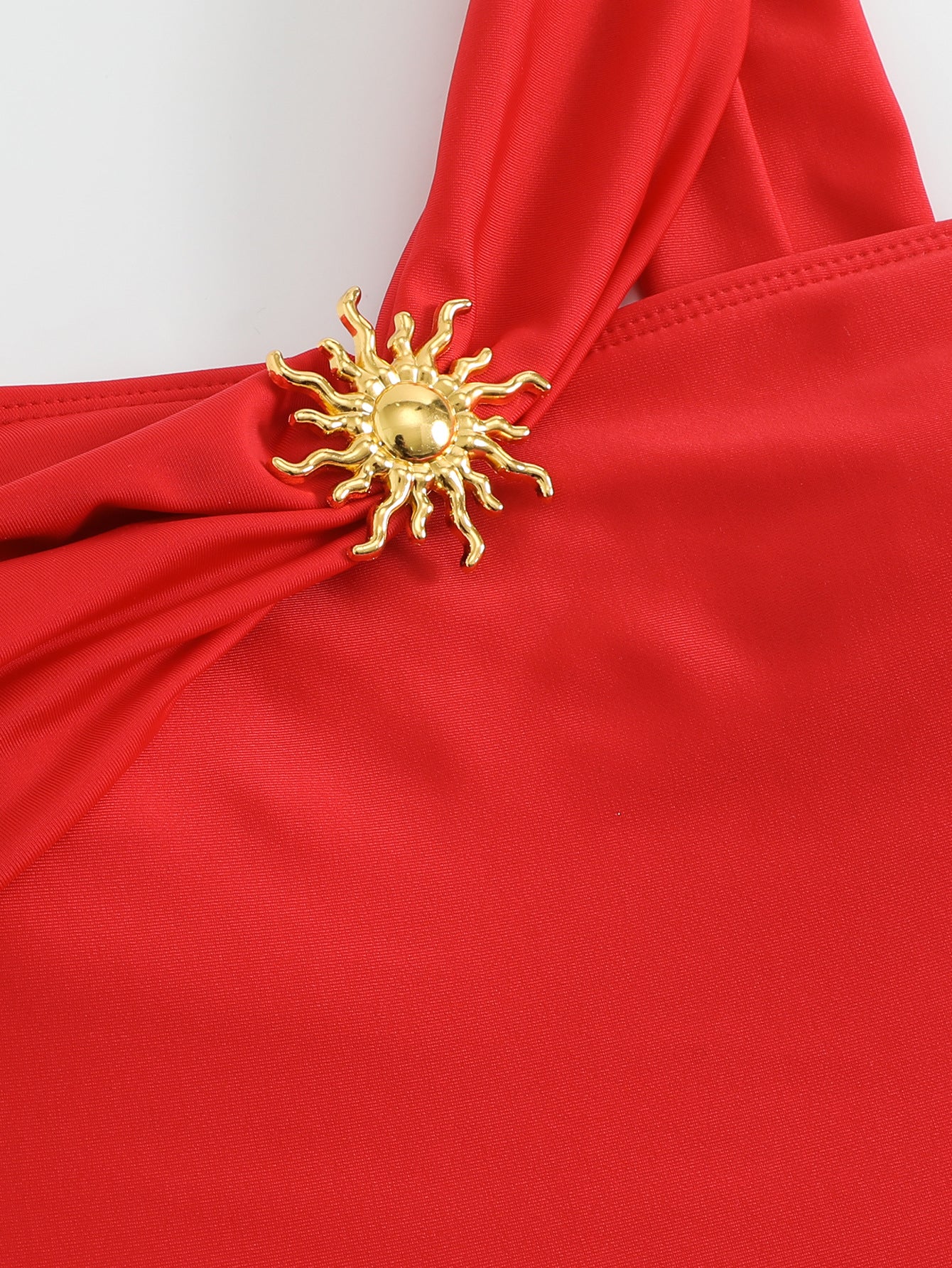 Coral Swimsuit With Skirt - Image 8