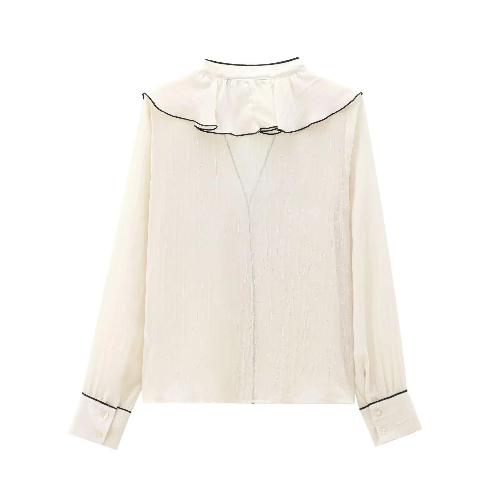 Corin Ruffled Summer Top In Off-White - Image 4