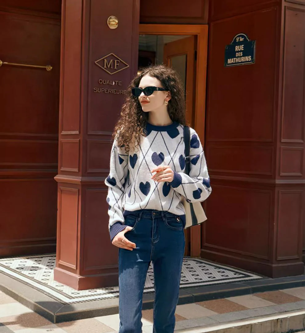 Cosette Heart Woolen Sweater - Image 6