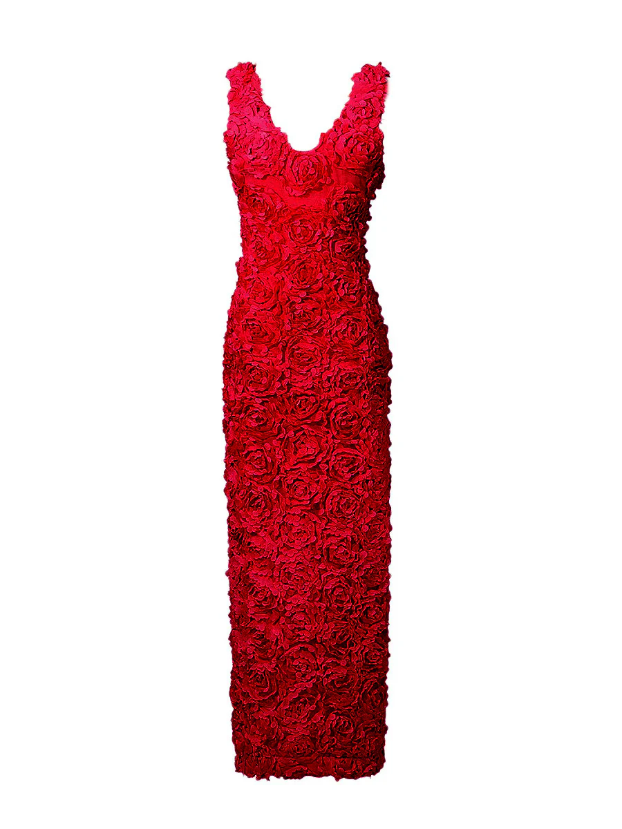 Cosmos Luxe 3D Floral Maxi Dress - Image 10