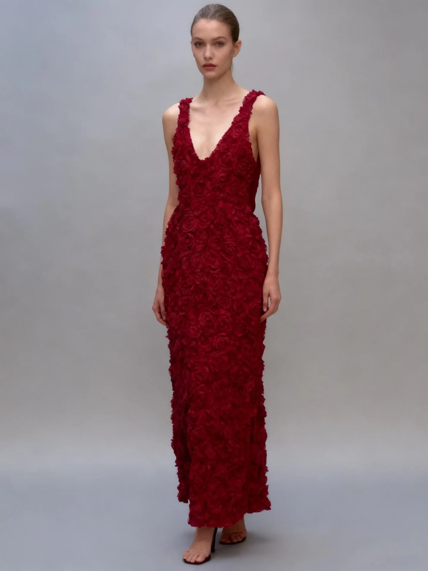 Cosmos Luxe 3D Floral Maxi Dress - Image 8