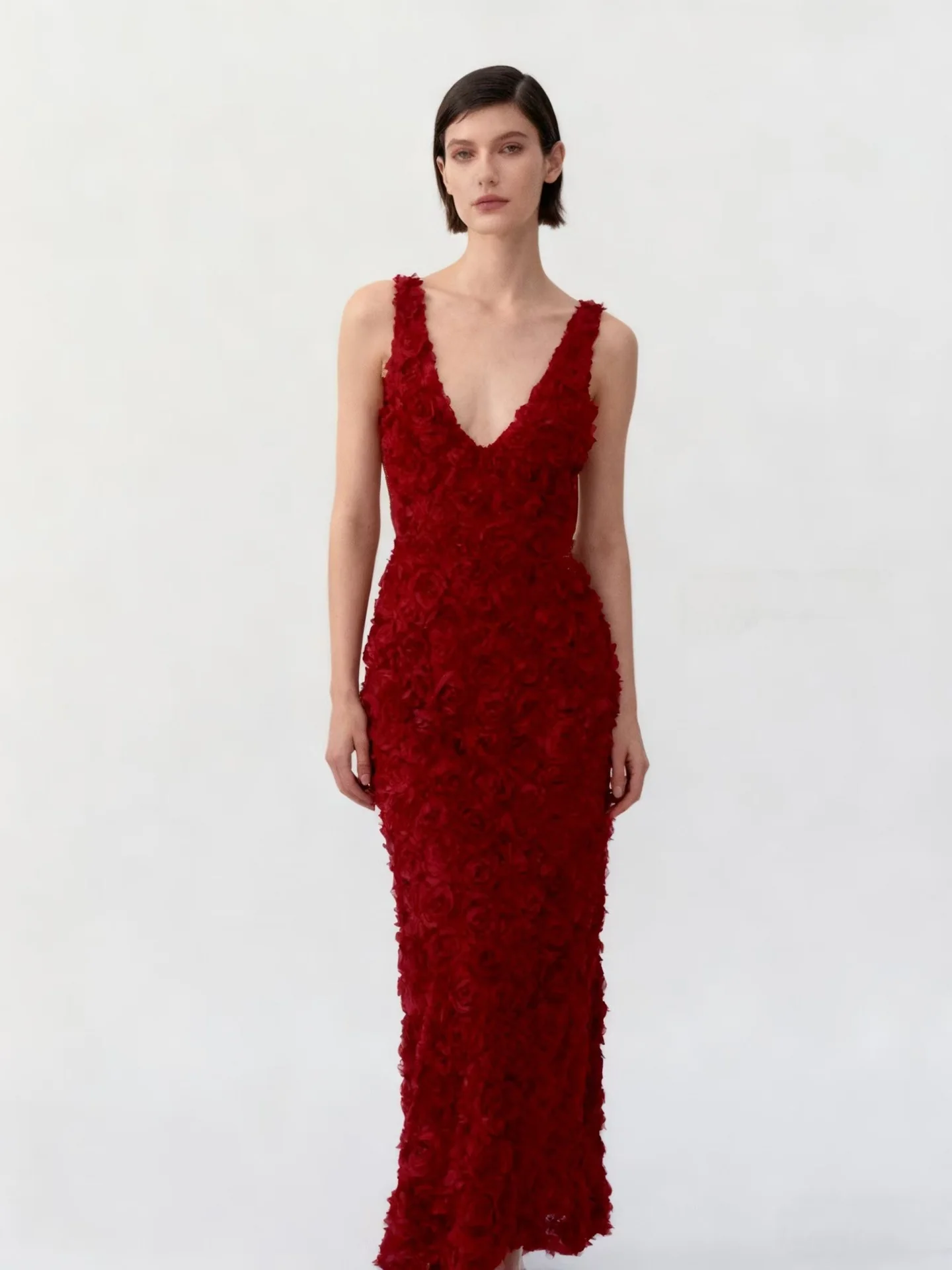 Cosmos Luxe 3D Floral Maxi Dress - Image 9