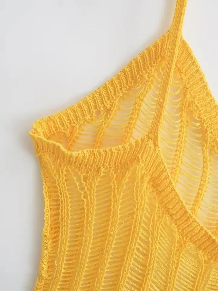 Cove soft knit dress In Mustard - Image 4