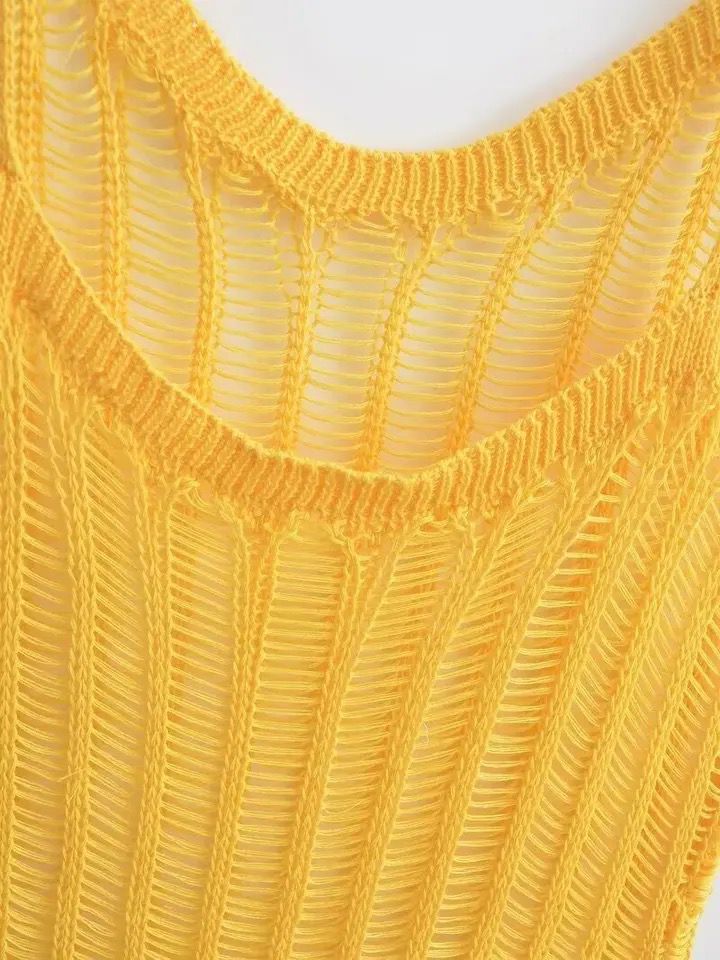 Cove soft knit dress In Mustard - Image 6