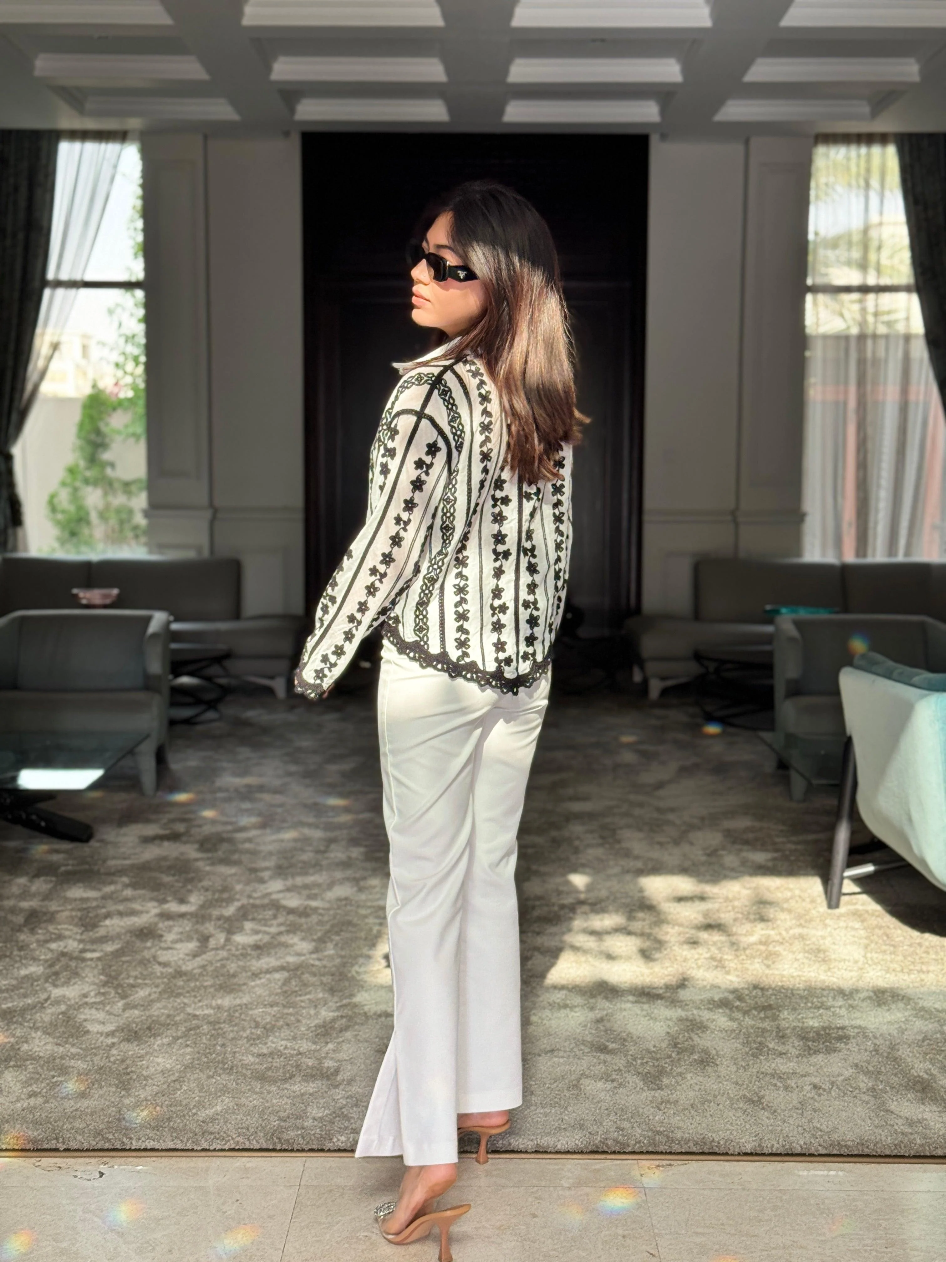 Coya Embroidered Cotton Shirt - Image 5