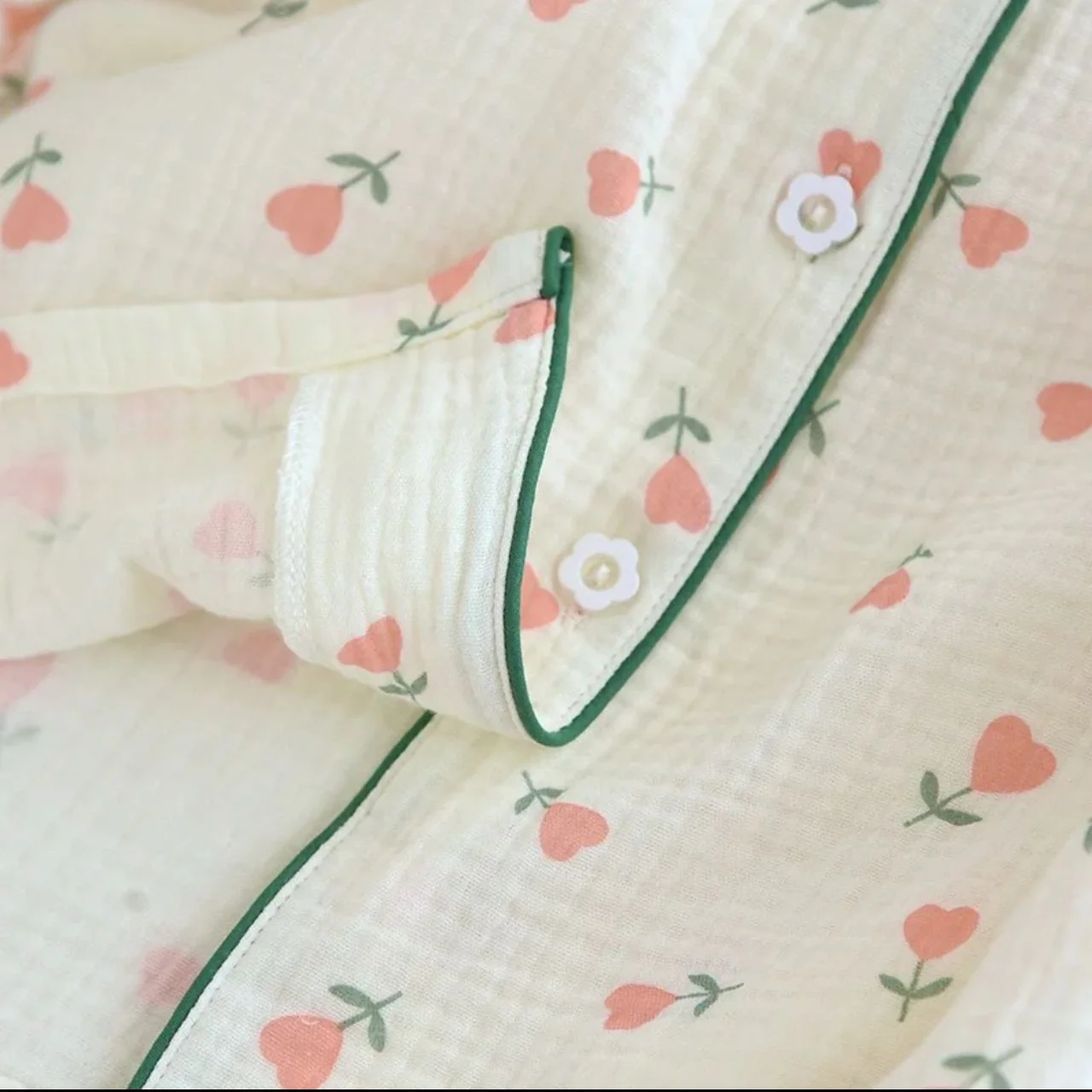 Cresta Cotton Nightsuit In Off-White - Image 6