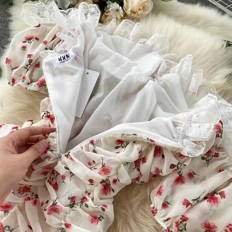 Crobel Floral Dress In White - Image 4