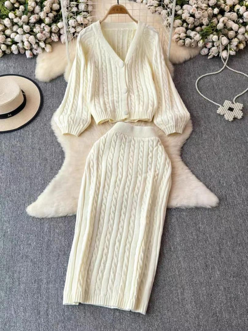 Crystella  Winter Coord Set - Set of Sweater and Skirt - Image 5
