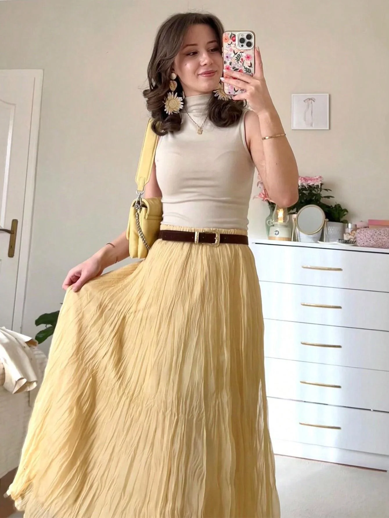Daisy Summer Skirt in Yellow - Image 2