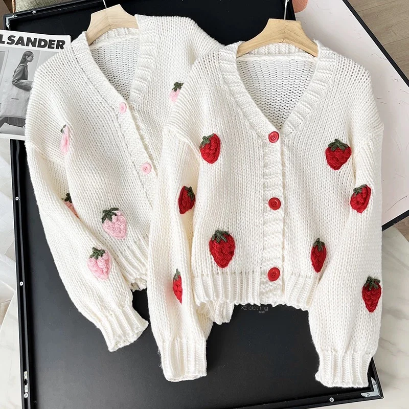 Dane Strawbery Luxe Woolen Cardigan - Image 3