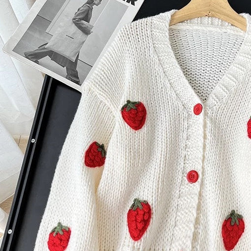 Dane Strawbery Luxe Woolen Cardigan - Image 4