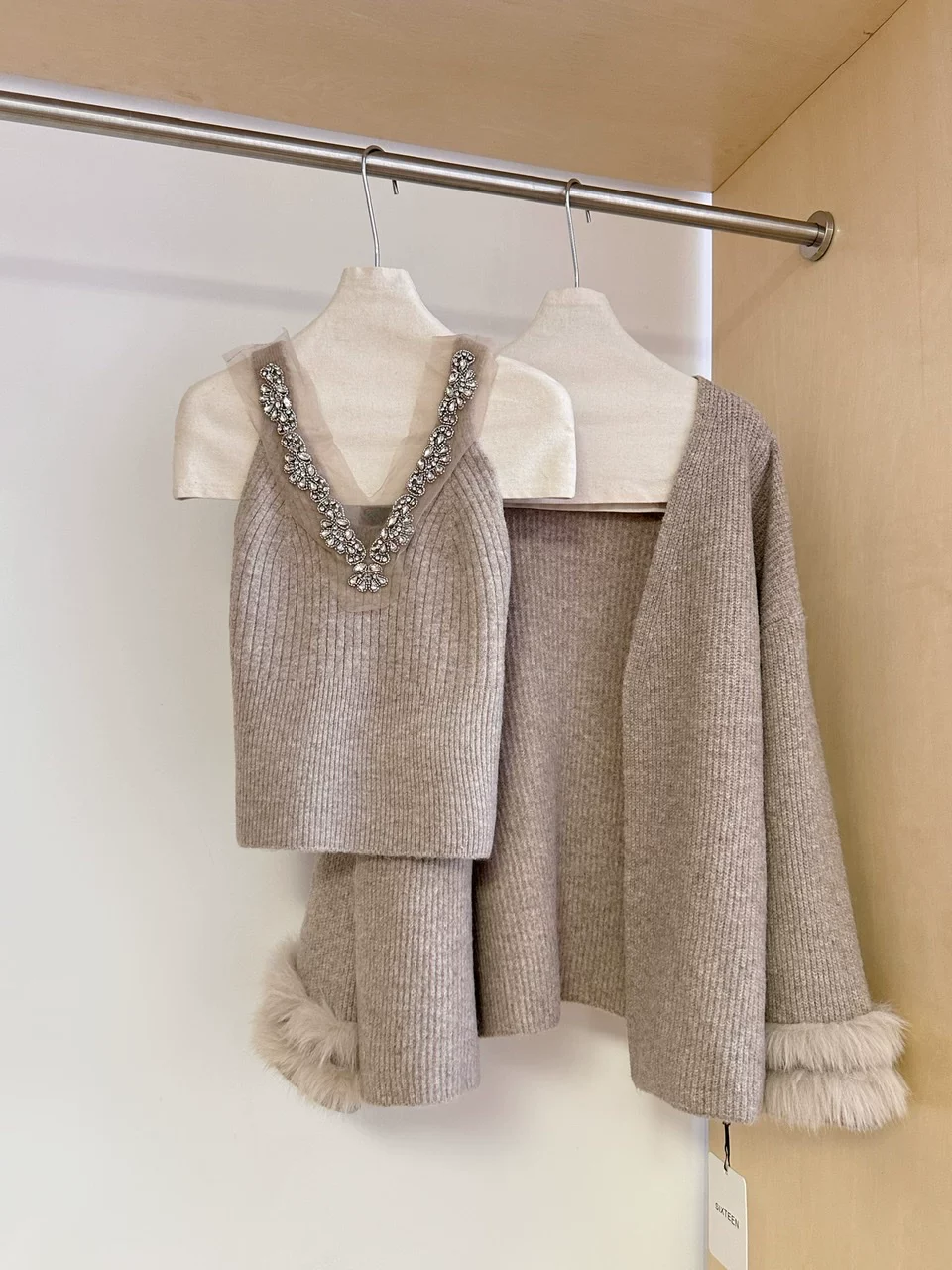 Danica Top With Fur Cape Sweater - Image 8