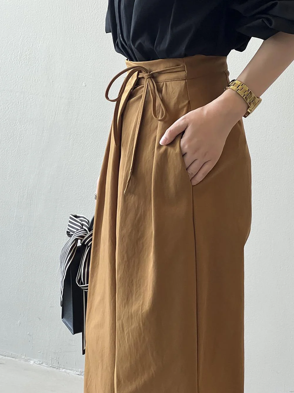 Delia Luxe Formal Pants In Brown - Image 2
