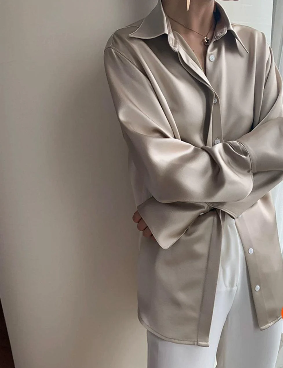 Delilah Luxe Satin Shirt - Image 4