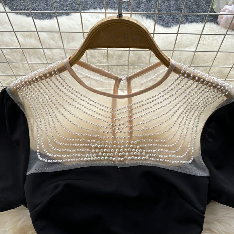 Delsa Statement Dress In Black - Image 4