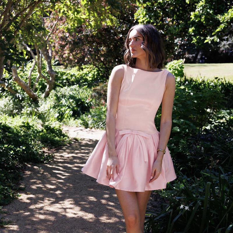 Denica Summer Mini Dress In Pink - Image 3