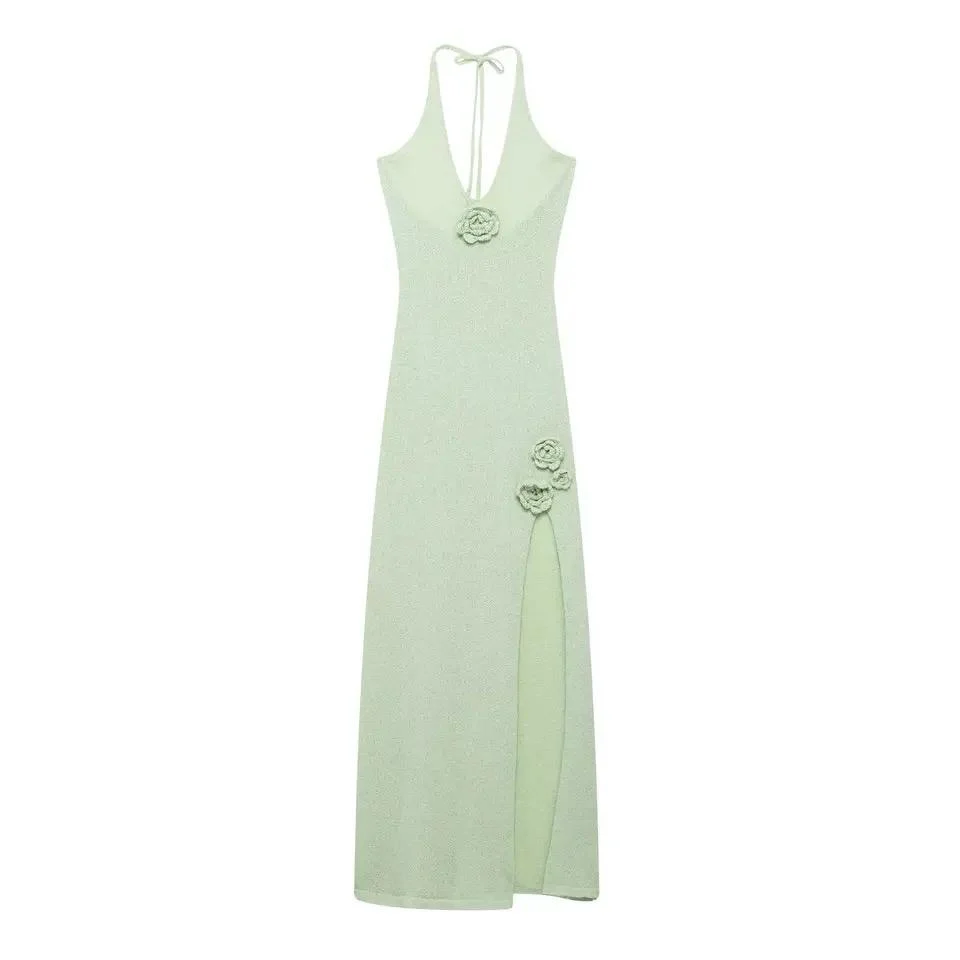 Dera Rosette Resortwear Holiday Dress In Mint - Image 4