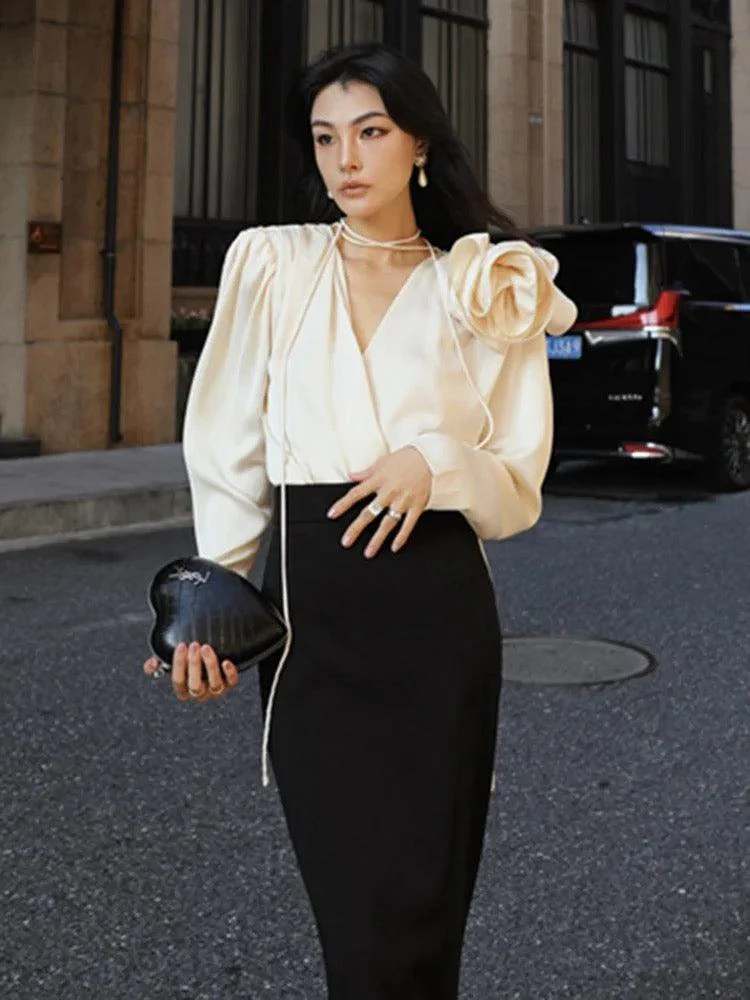 Derek Premium Rosette Blouse - Image 8