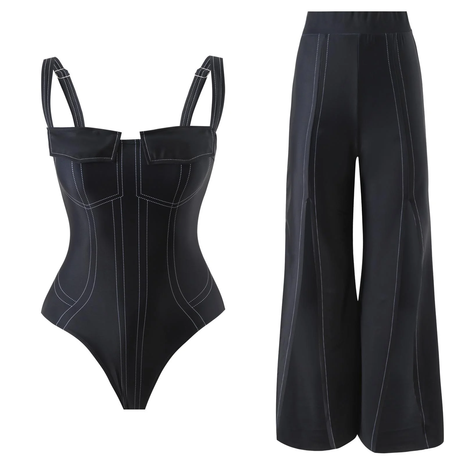 Deris Swimsuit With Pants In Black