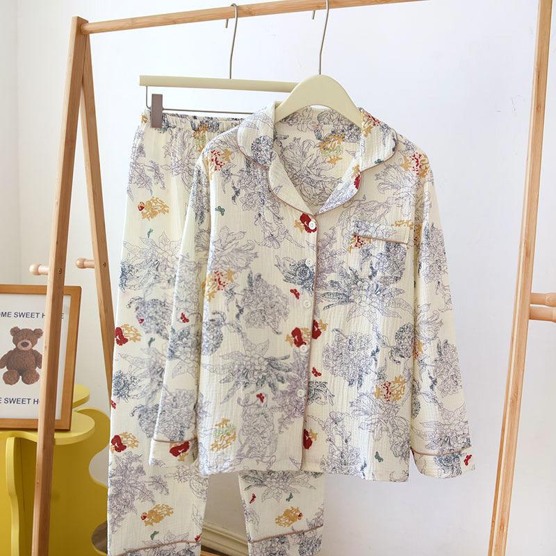 Dolcay Floral Cotton Nightsuit In Off-White - Image 2