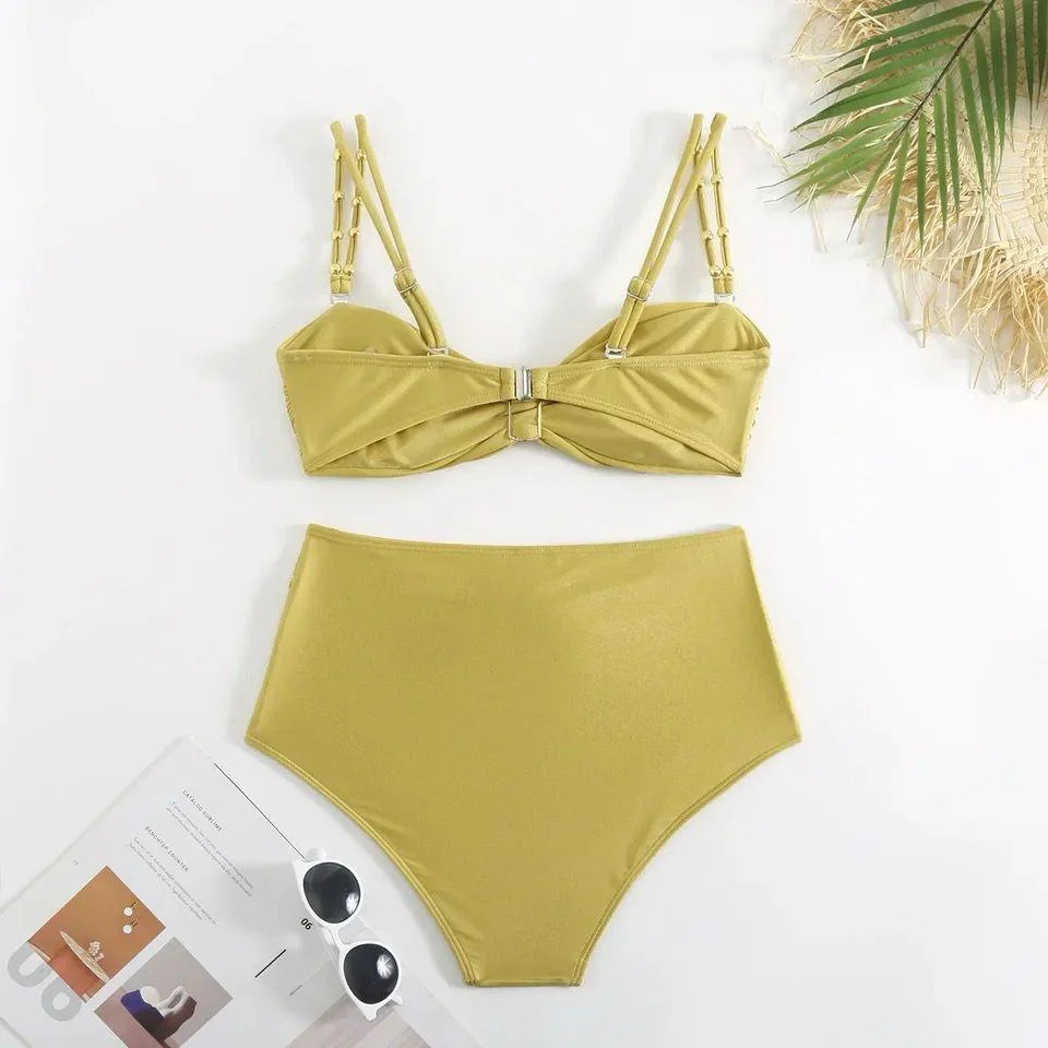 Dorel Luxe Swimsuit With Sarong Skirt In Gold - Image 2