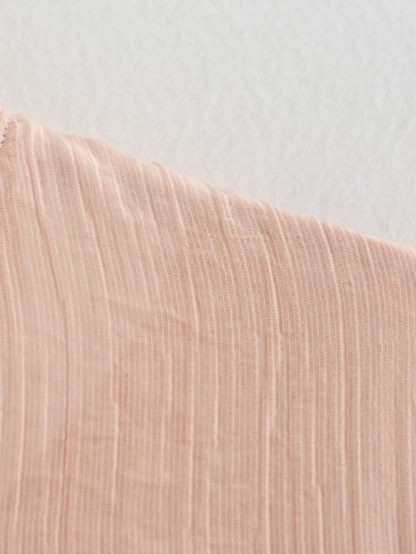 Elara Lace-Up Oversized Summer Top In Peach - Image 11