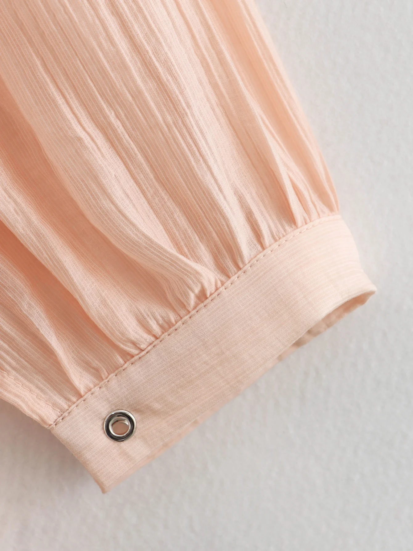 Elara Lace-Up Oversized Summer Top In Peach - Image 8