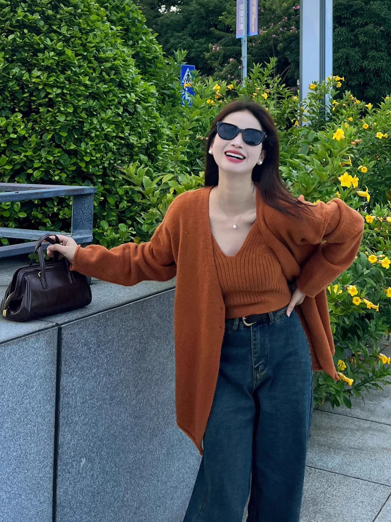Elena Statement Woolen Tops with Cape Style Sweater - Image 4