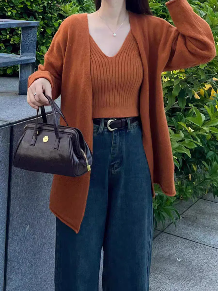 Elena Statement Woolen Tops with Cape Style Sweater - Image 8