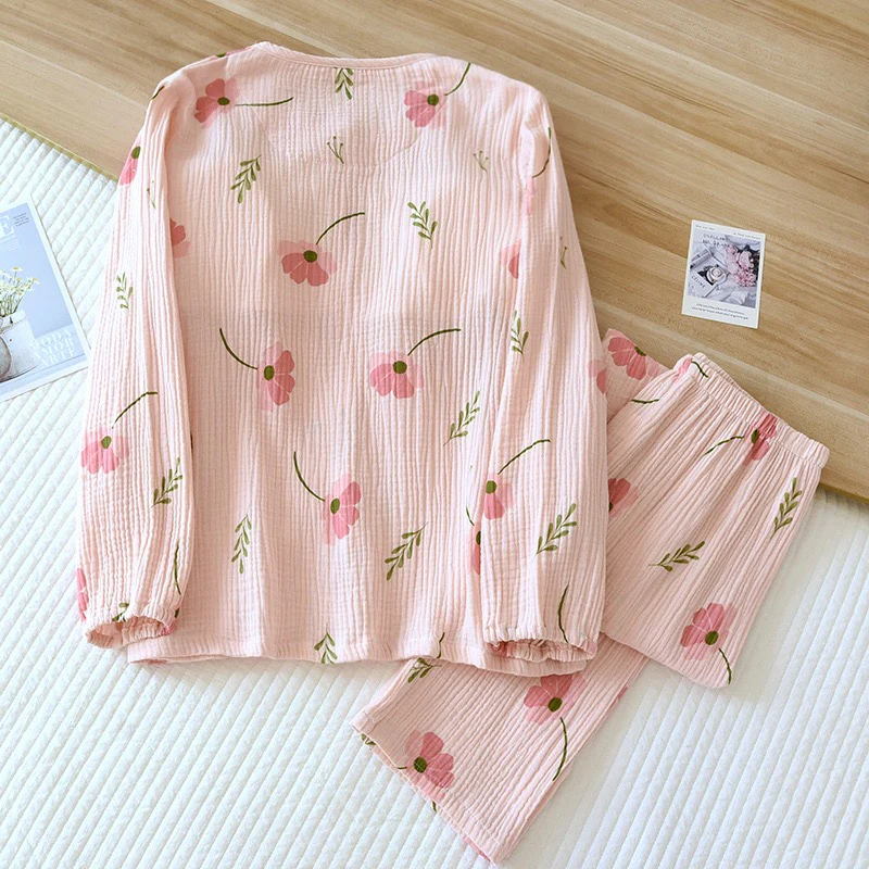 Elinora Cotton Padded Nightsuit In Pink - Image 7