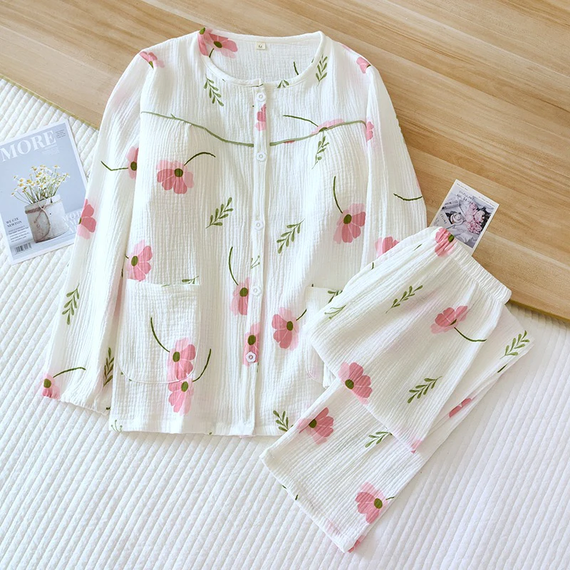 Elinora Cotton Padded Nightsuit In White
