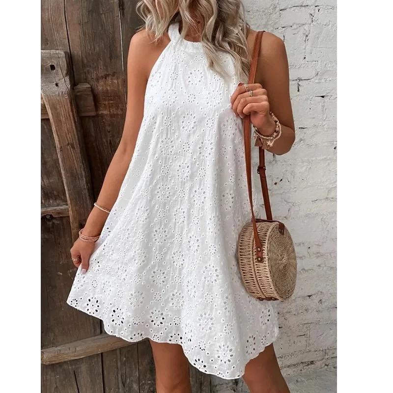 Elode Cotton Eyelet Summer Dress - Image 2
