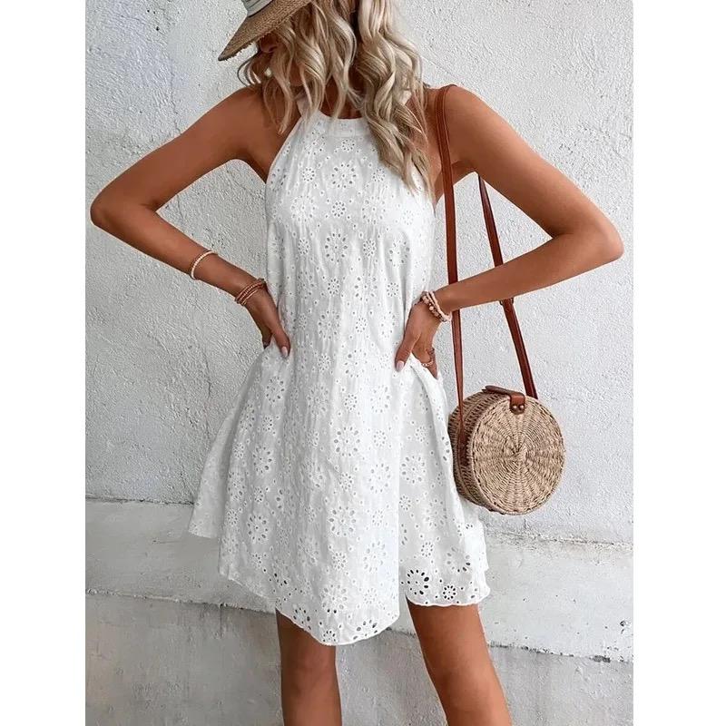 Elode Cotton Eyelet Summer Dress - Image 3