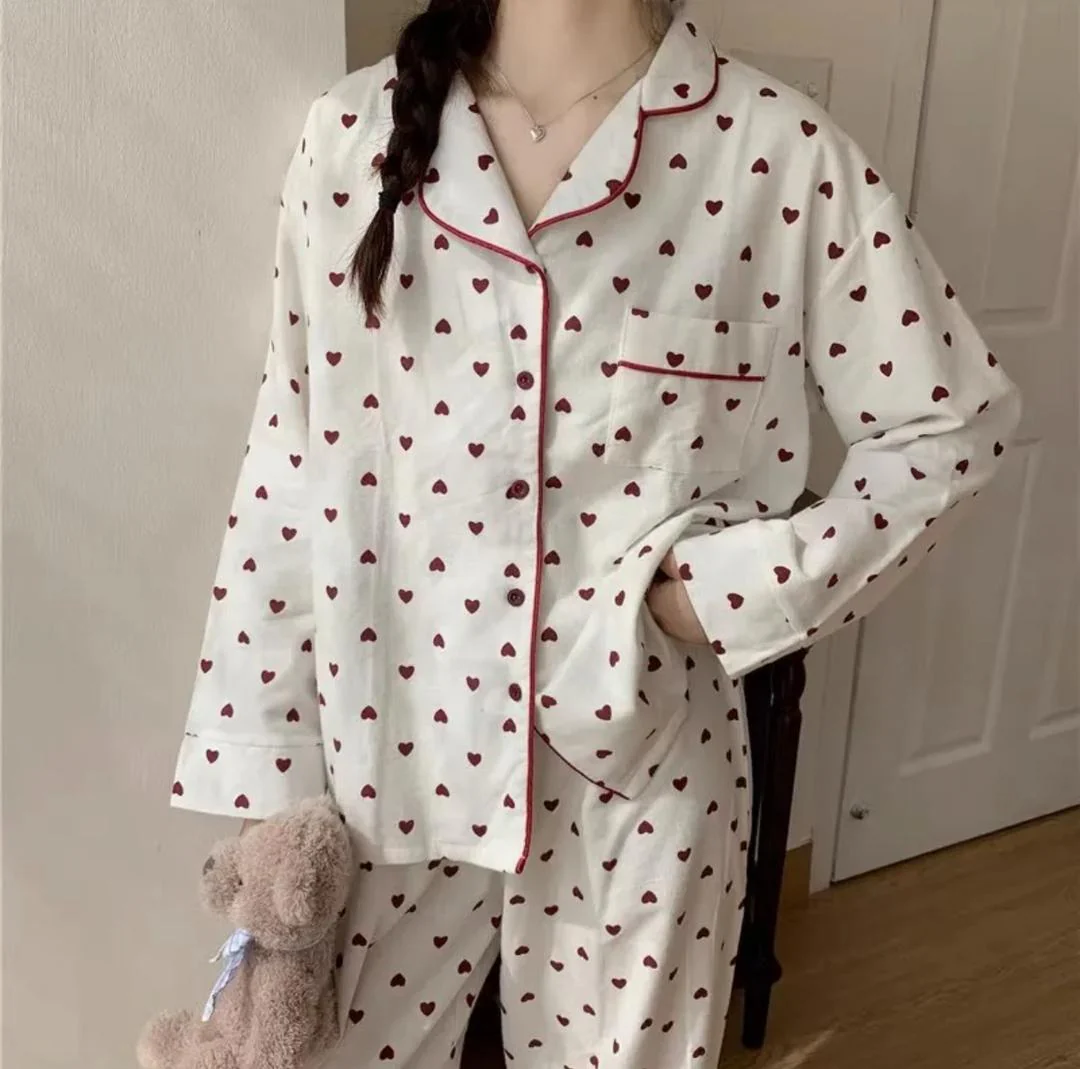 Emani Heart Print Nightsuit - Image 5