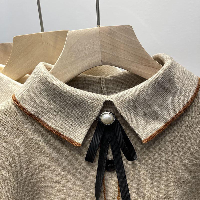 Emeka Fleece Lined Bow Sweater - Image 5