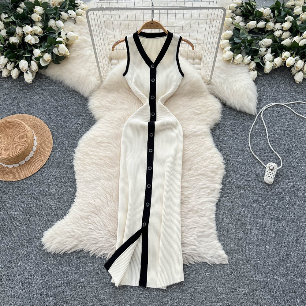 Emy Luxe Soft Knit Dress In White - Image 2