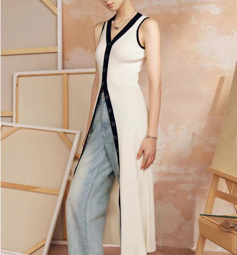 Emy Luxe Soft Knit Dress In White - Image 4