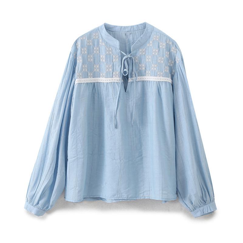 Era Statement Summer Top In Blue - Image 2