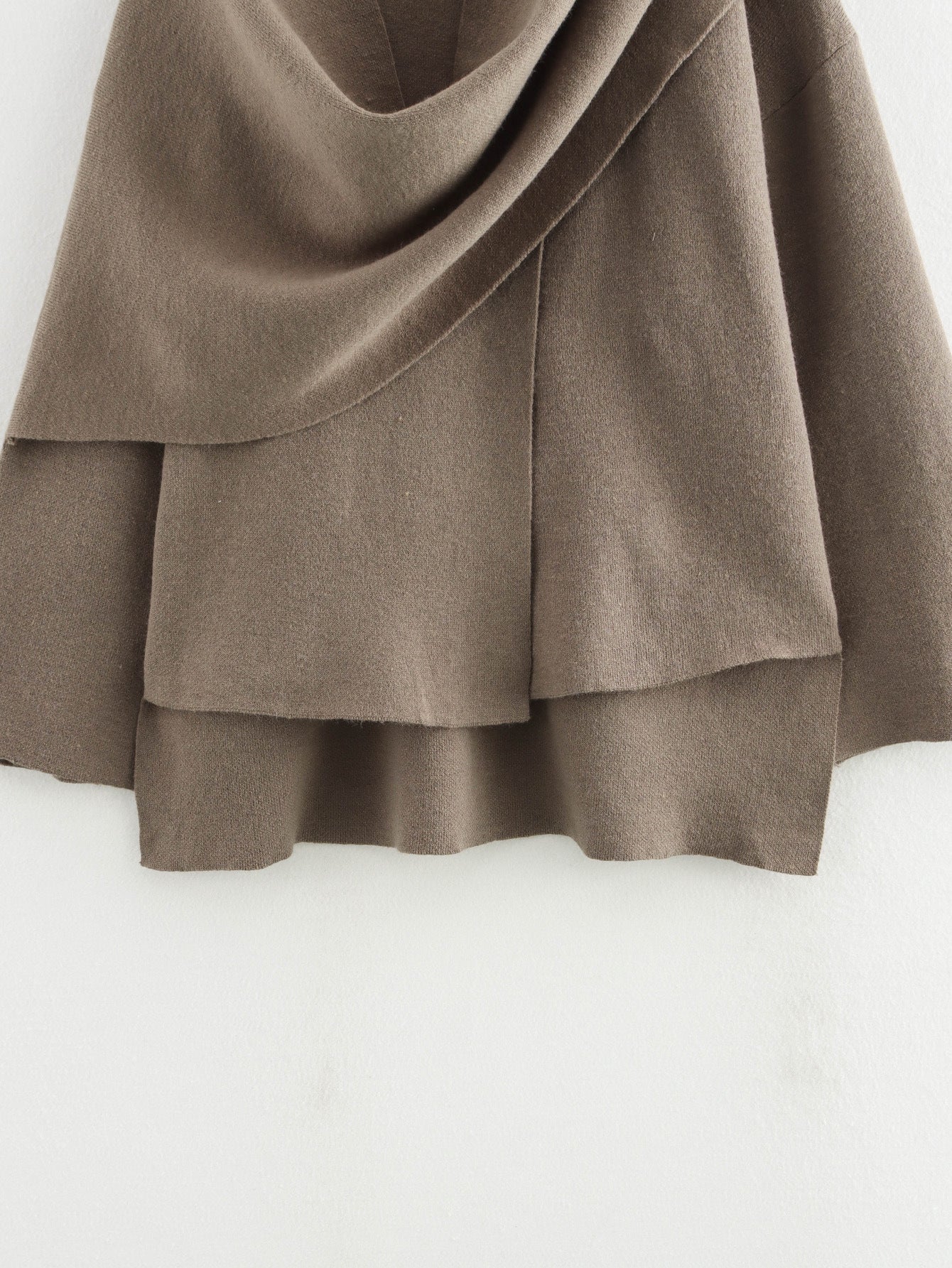 Essie Vintage Woolen Short Coat With Scarf In Beige - Image 8