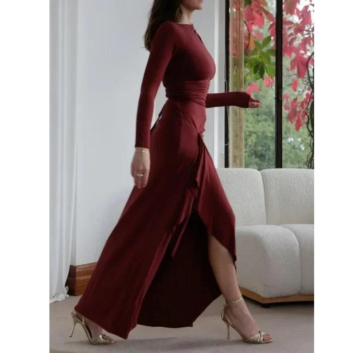 Evana Statement Slit Maxi Dress - Image 7