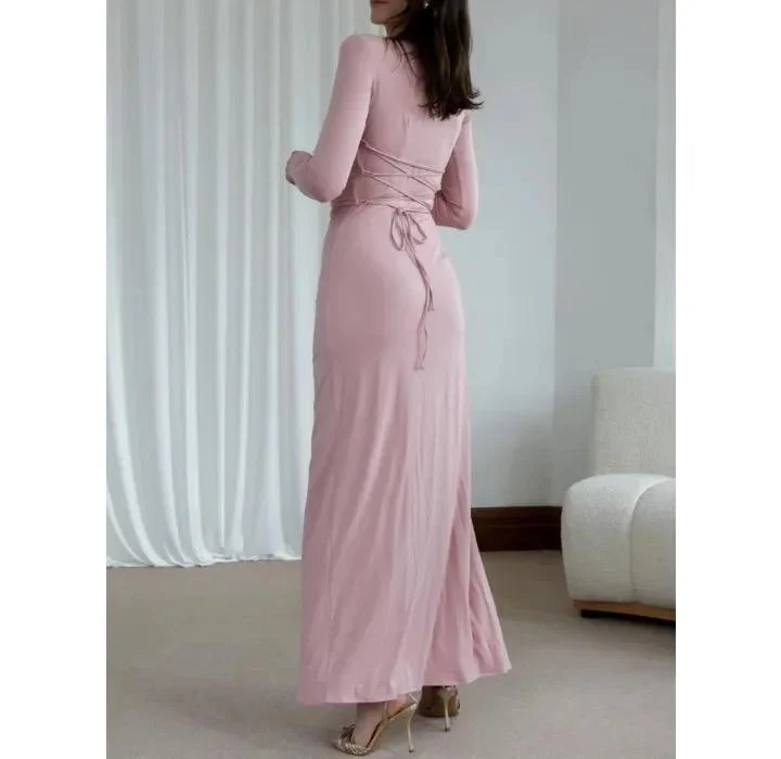 Evana Statement Slit Maxi Dress - Image 9