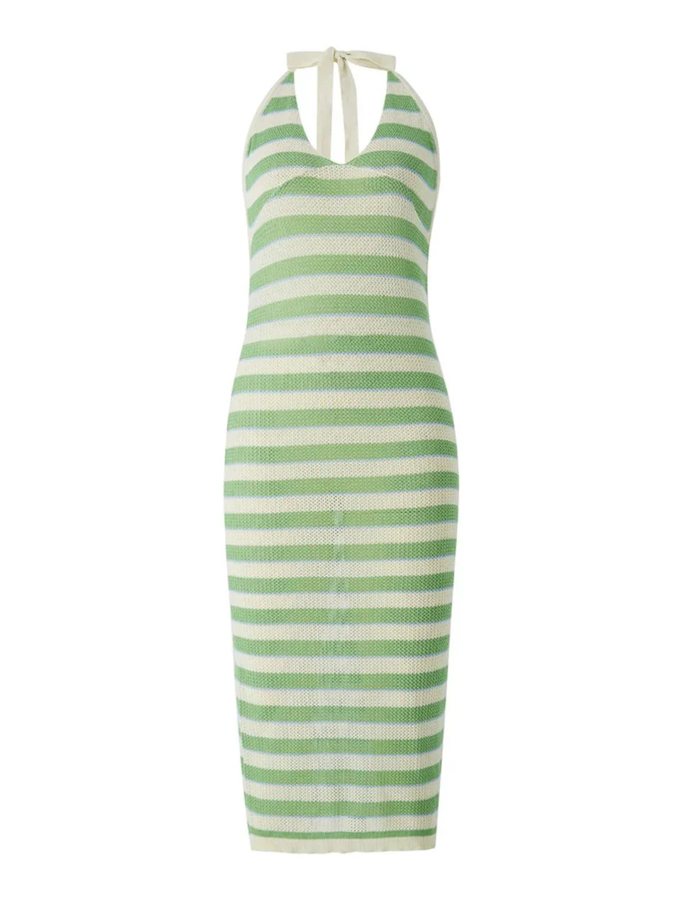 Evelia Luxe Soft Knit Dress In Green - Image 5