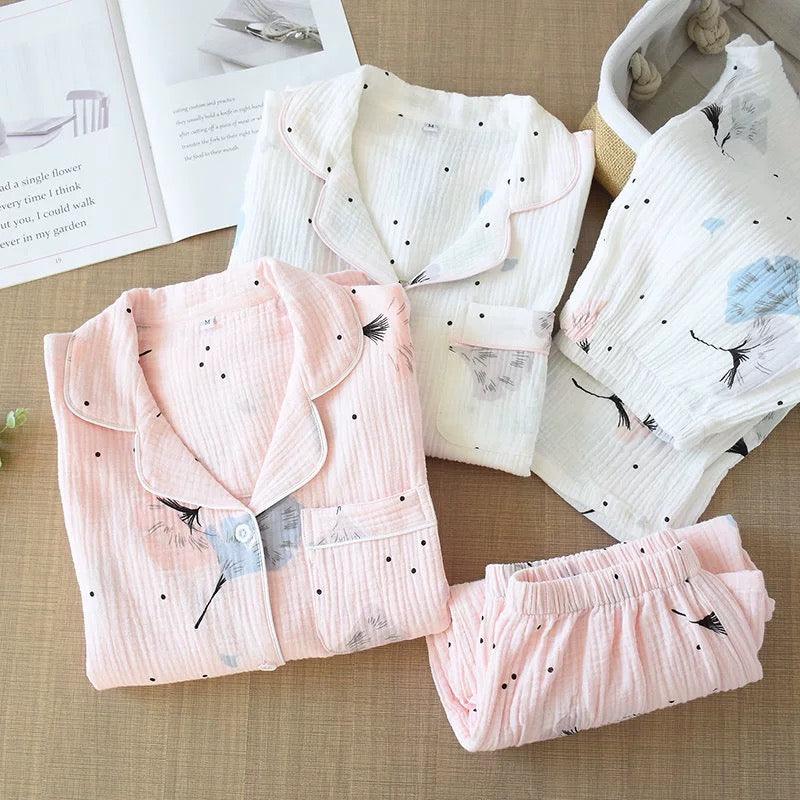 Feather Cotton Gauze Nightsuits