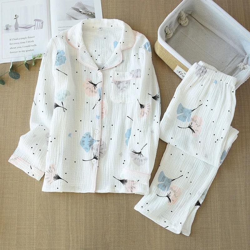 Feather Cotton Gauze Nightsuits - Image 4