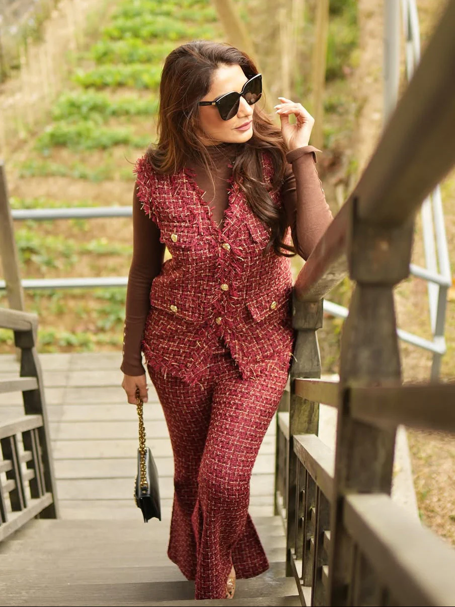 Fedora 3 Pc Premium Tweed Coord Set - Image 6