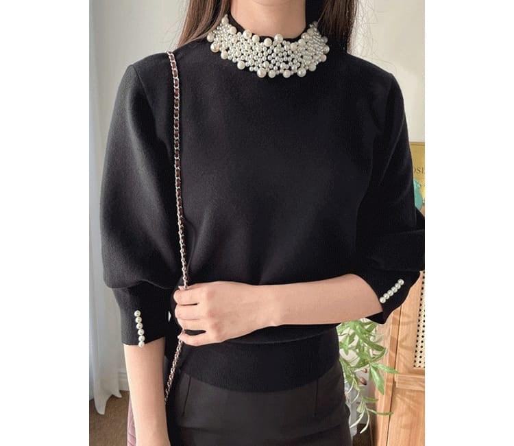 Femella Pearl Detail Luxe Sweater - Image 15