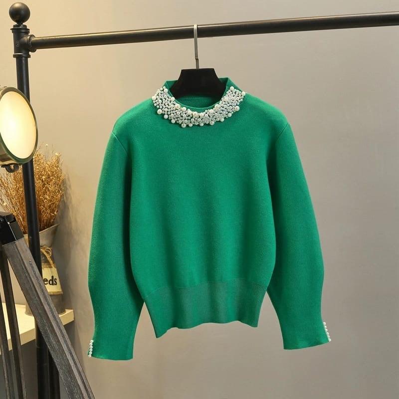 Femella Pearl Detail Luxe Sweater - Image 6