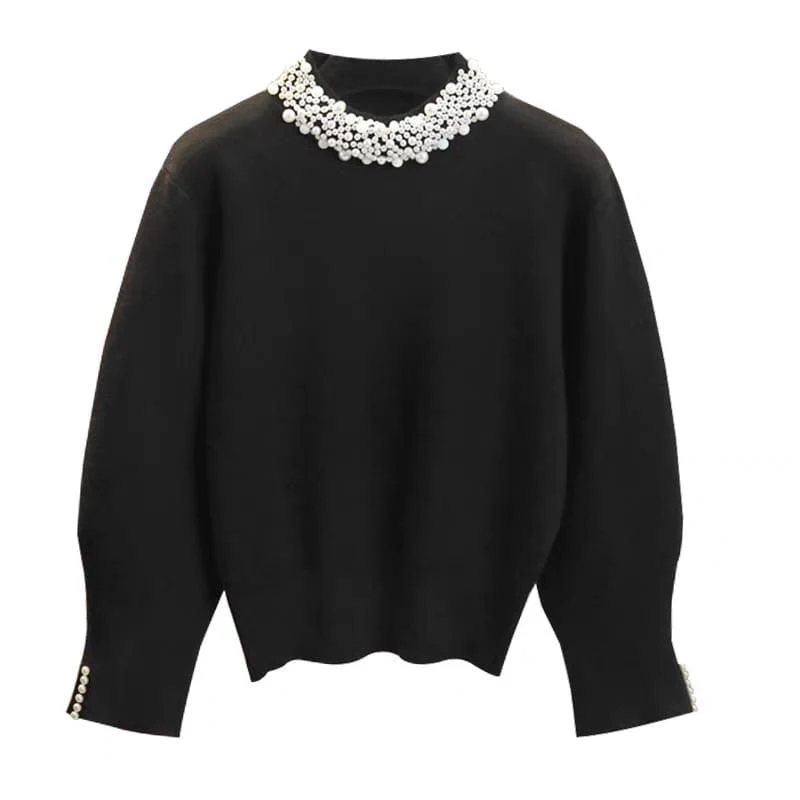 Femella Pearl Detail Luxe Sweater - Image 7