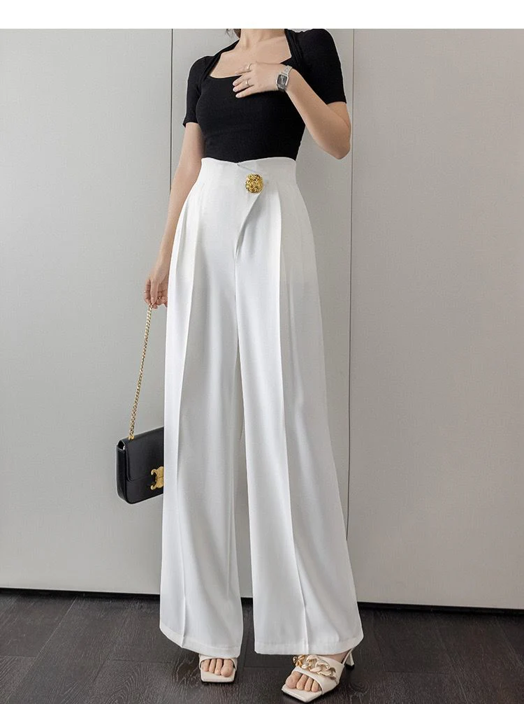 Feodra Luxe Formal Pants In White - Image 2