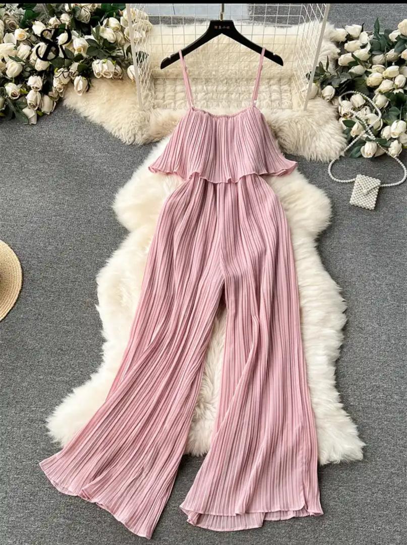 Flora Statement Jumpsuit In Pink